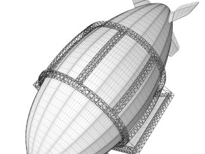 Advertising Zeppelin Model 3D