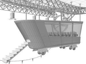 广告齐柏林飞艇 3D 模型