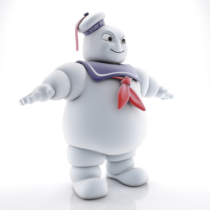 Stay Puft Marshmallow Man Ghostbusters 3Dモデル .c4d .max .obj .3ds .fbx .stl .blend 