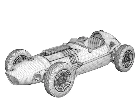 Ferrari Dino F1 1958 3D Model