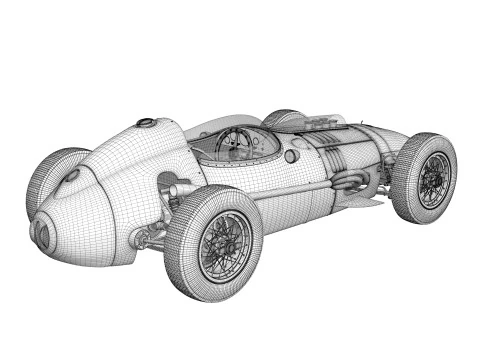 Ferrari Dino F1 1958 3D Model