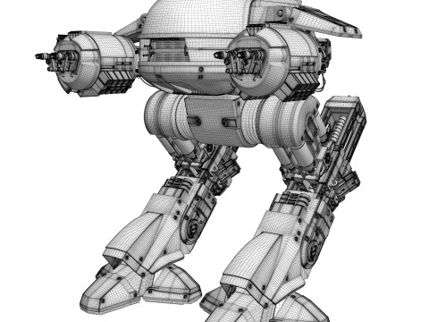 ED 209 OCP Robocop movie 1987 Modelo 3D