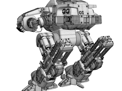 ED 209 OCP Robocop movie 1987 Modelo 3D