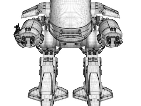 ED 209 OCP Robocop movie 1987 Modelo 3D