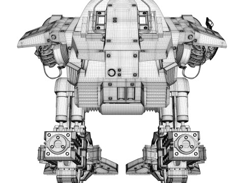 ED 209 OCP Robocop movie 1987 Modelo 3D