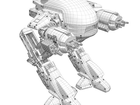 ED 209 OCP Robocop movie 1987 Modelo 3D