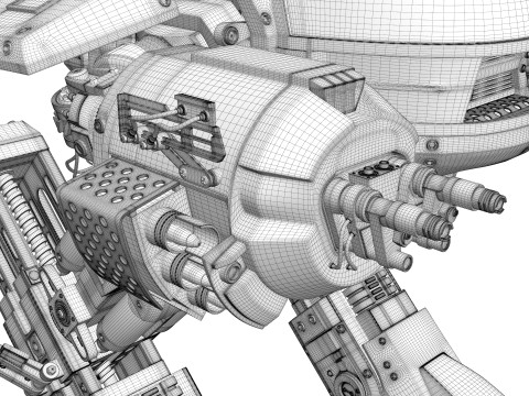 ED 209 OCP Robocop movie 1987 Modelo 3D