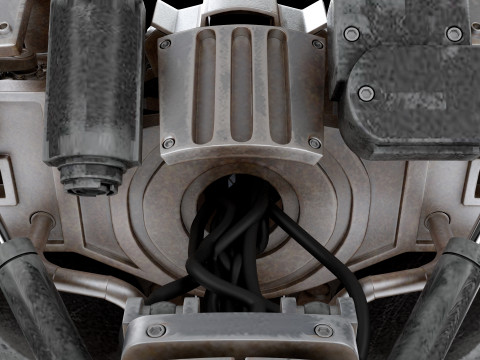 Cain Robocop 2 movie 1990 3D 模型