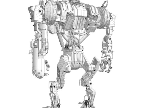Cain Robocop 2 movie 1990 3D 模型