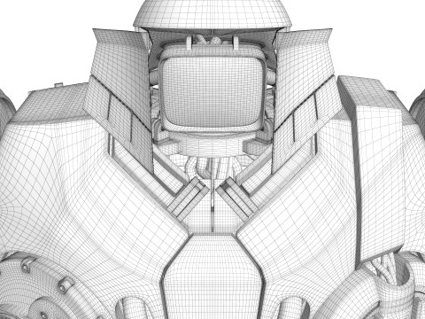 Cain Robocop 2 movie 1990 3D 模型