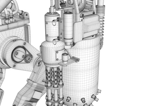 Cain Robocop 2 movie 1990 3D Model