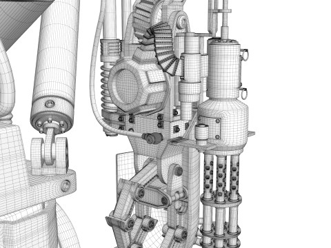 Cain Robocop 2 movie 1990 3D 模型