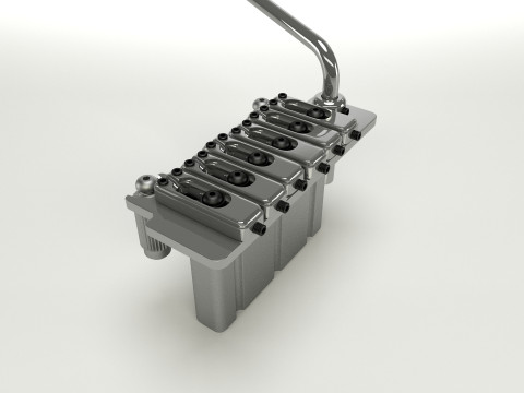 Wilkinson Tremolo Guitar Bridge 3D Model