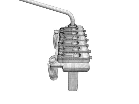 Wilkinson Tremolo Guitar Bridge 3D Model