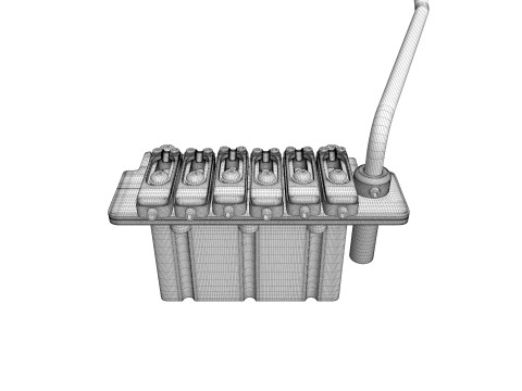 Wilkinson Tremolo Guitar Bridge 3D Model