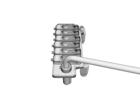Wilkinson Tremolo Guitar Bridge 3D Model