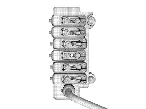 Wilkinson Tremolo Guitar Bridge 3D Model