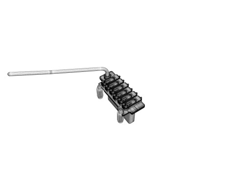 Wilkinson Tremolo Guitar Bridge 3D Model
