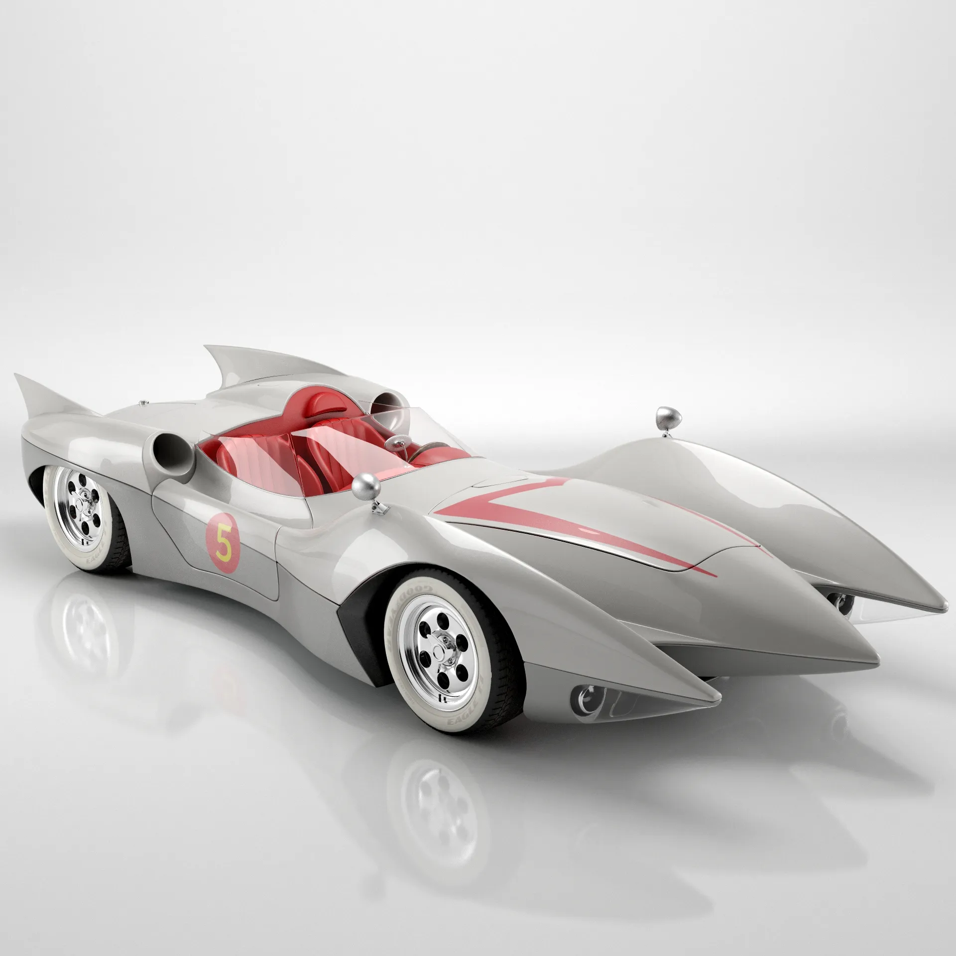 Speed Racer MACH 5 3D Model .c4d .max .obj .3ds .fbx .stl .blend 
