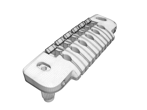 Wrap Around Electric Guitar 3D Model