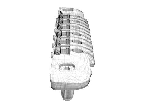 Wrap Around Electric Guitar 3D Model