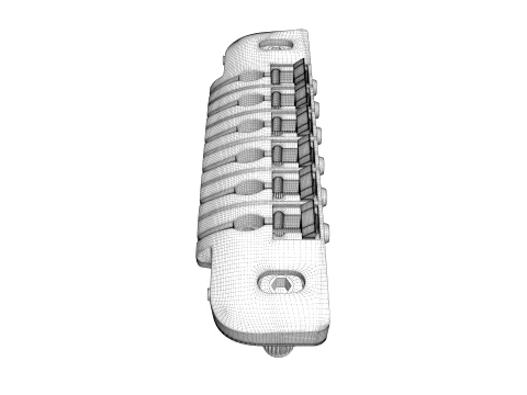 Wrap Around Electric Guitar 3D Model