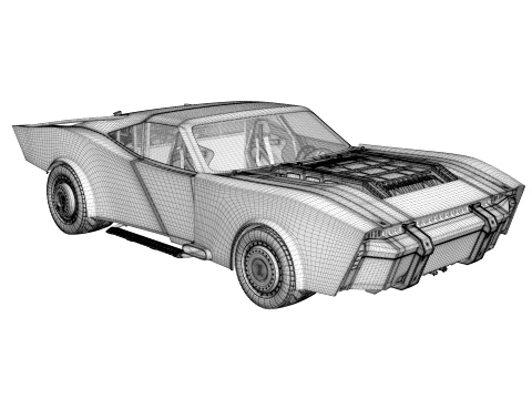 Batmobile The Batman 2022 3D Model