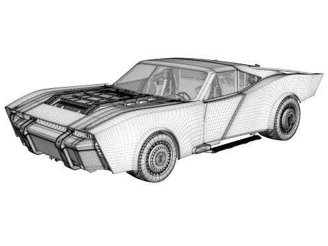 Batmobile The Batman 2022 3D Model