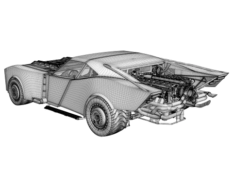 Batmobile The Batman 2022 3D Model