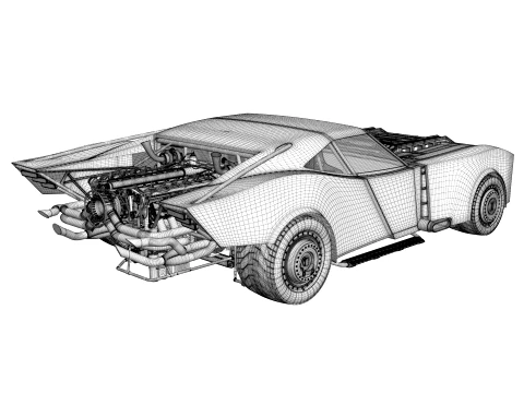 Batmobile The Batman 2022 3D Model