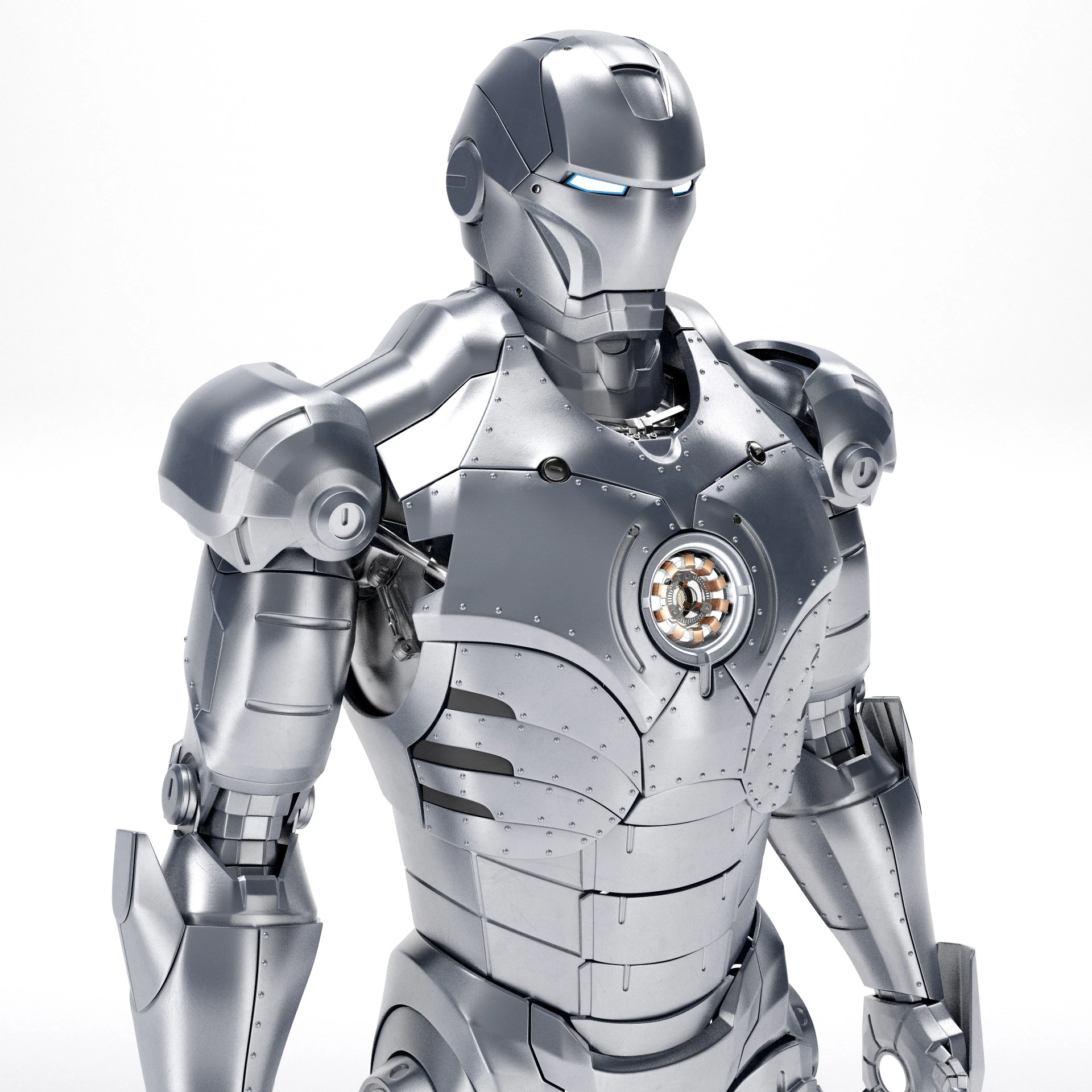 Iron Man Armor Mark II 3D Model .c4d .max .obj .3ds .fbx .stl .blend