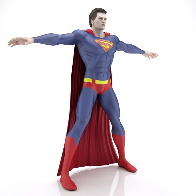 Man Of Steel Superman Classic 3D 모델 .c4d .max .obj .3ds .fbx .stl .blend 
