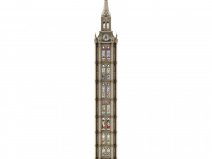 Old clock gothic tower Modello 3D