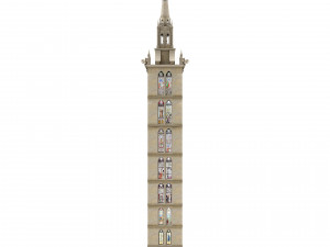 Old clock gothic tower Modello 3D