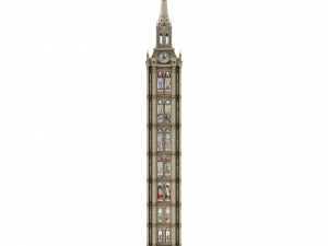 Old clock gothic tower Modello 3D