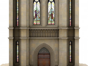 Old clock gothic tower Modello 3D