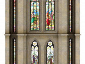 Old clock gothic tower Modello 3D