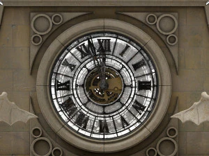 Old clock gothic tower 3D Model