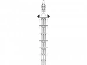 Old clock gothic tower 3D Model