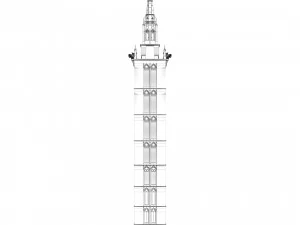 Old clock gothic tower 3D Model