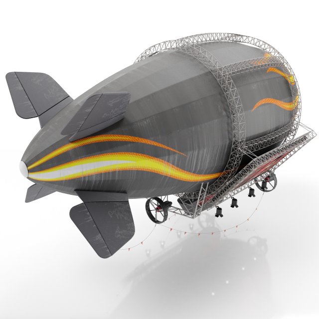 Advertising Zeppelin Burn 3D Модель In Коммерческий 3DExport