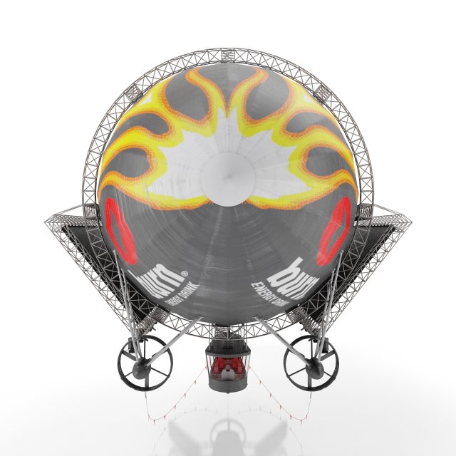 Advertising Zeppelin Burn 3D Модель In Коммерческий 3DExport