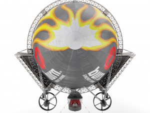 Advertising zeppelin burn 3D Model