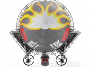 Advertising zeppelin burn 3D Model