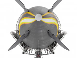 Advertising zeppelin burn 3D Model