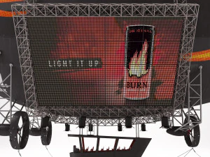 Advertising zeppelin burn 3D Model