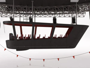 Advertising zeppelin burn 3D Model