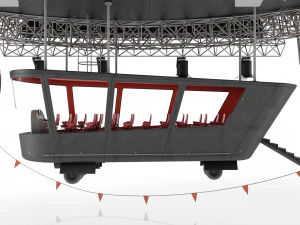 Advertising zeppelin burn 3D Model