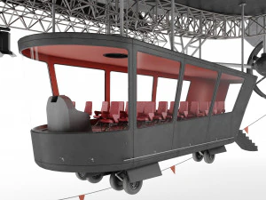Advertising zeppelin burn 3D Model