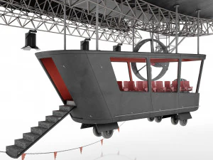 Advertising zeppelin burn 3D Model